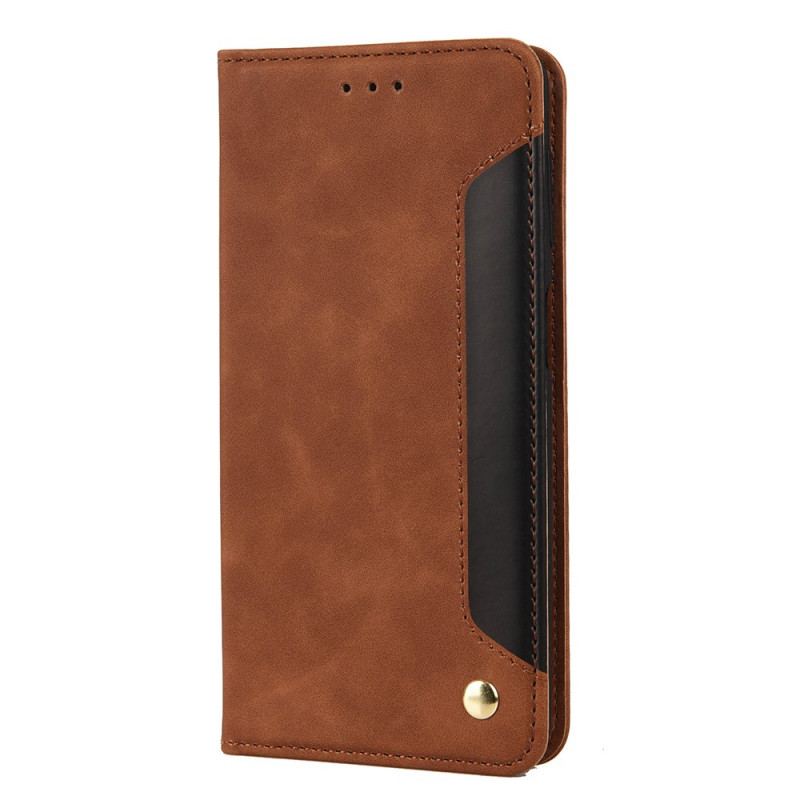 Flip Cover Poco M4 Pro 5G Effet Cuir Business Bicolore