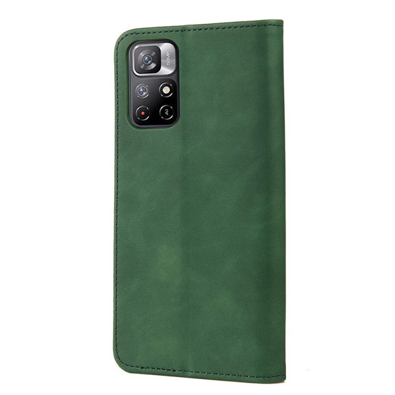 Flip Cover Poco M4 Pro 5G Effet Cuir Business Bicolore