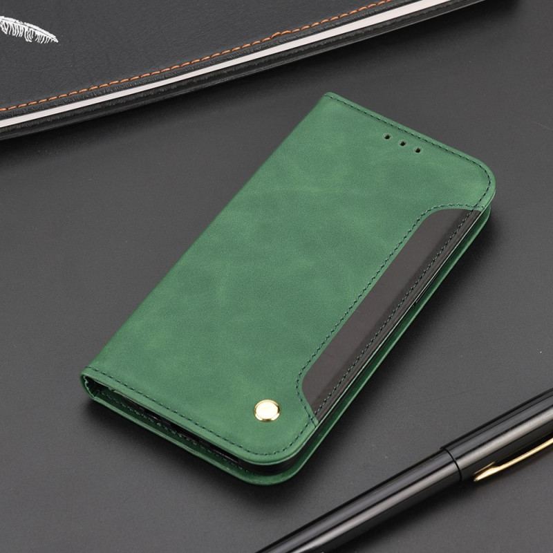 Flip Cover Poco M4 Pro 5G Effet Cuir Business Bicolore