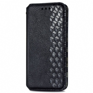 Flip Cover Poco M4 Pro 5G Effet Cuir Texture Diamant