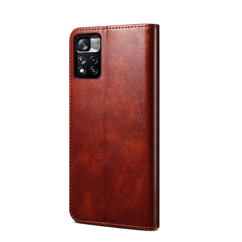 Flip Cover Poco M4 Pro 5G Simili Cuir Ciré