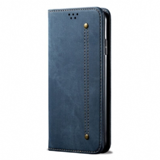 Flip Cover Poco M4 Pro 5G Tissu Jeans