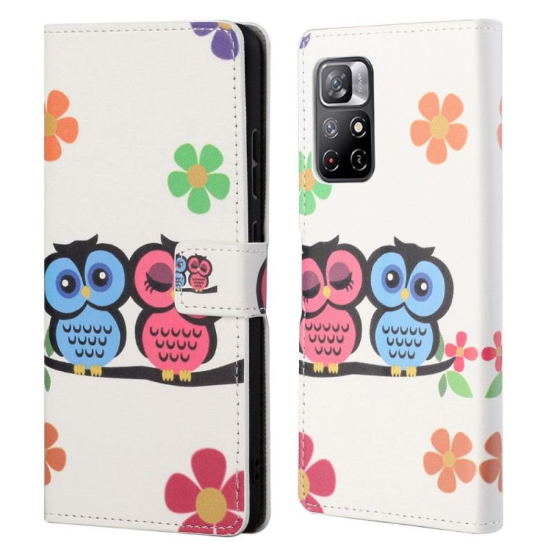 Housse Poco M4 Pro 5G Couple de Hiboux