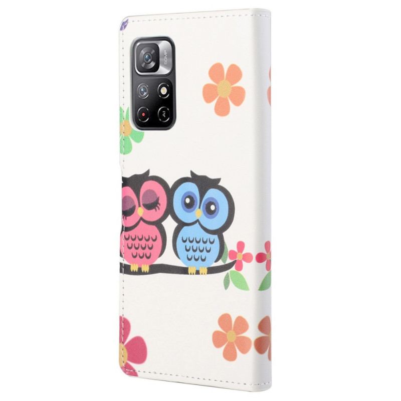 Housse Poco M4 Pro 5G Couple de Hiboux