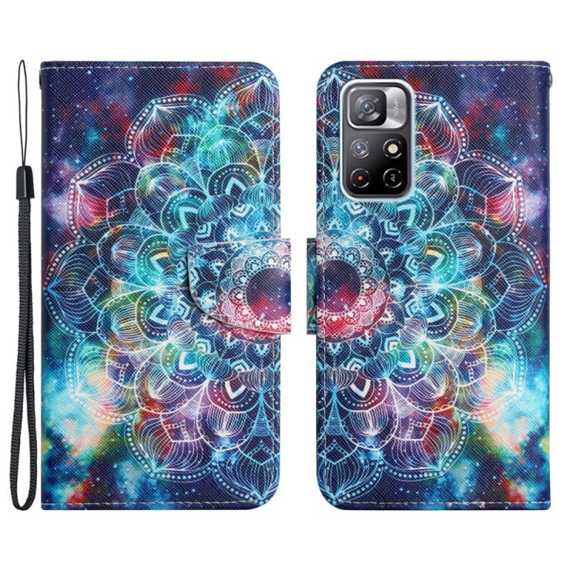 Housse Poco M4 Pro 5G Flashy Demi Mandala à Lanière