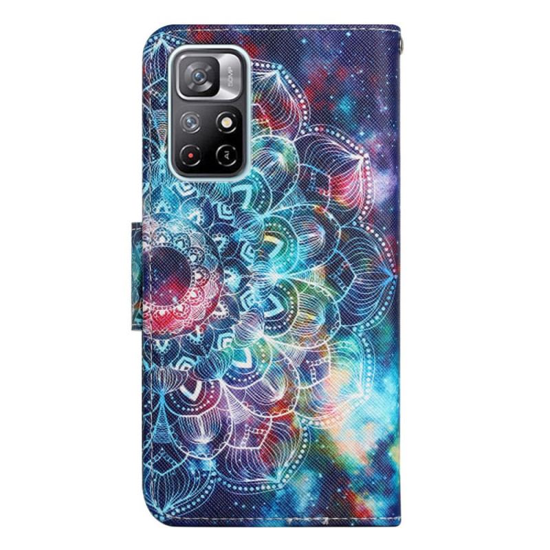 Housse Poco M4 Pro 5G Flashy Demi Mandala à Lanière