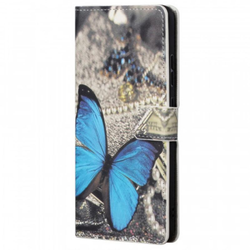 Housse Poco M4 Pro 5G Papillon Bleu