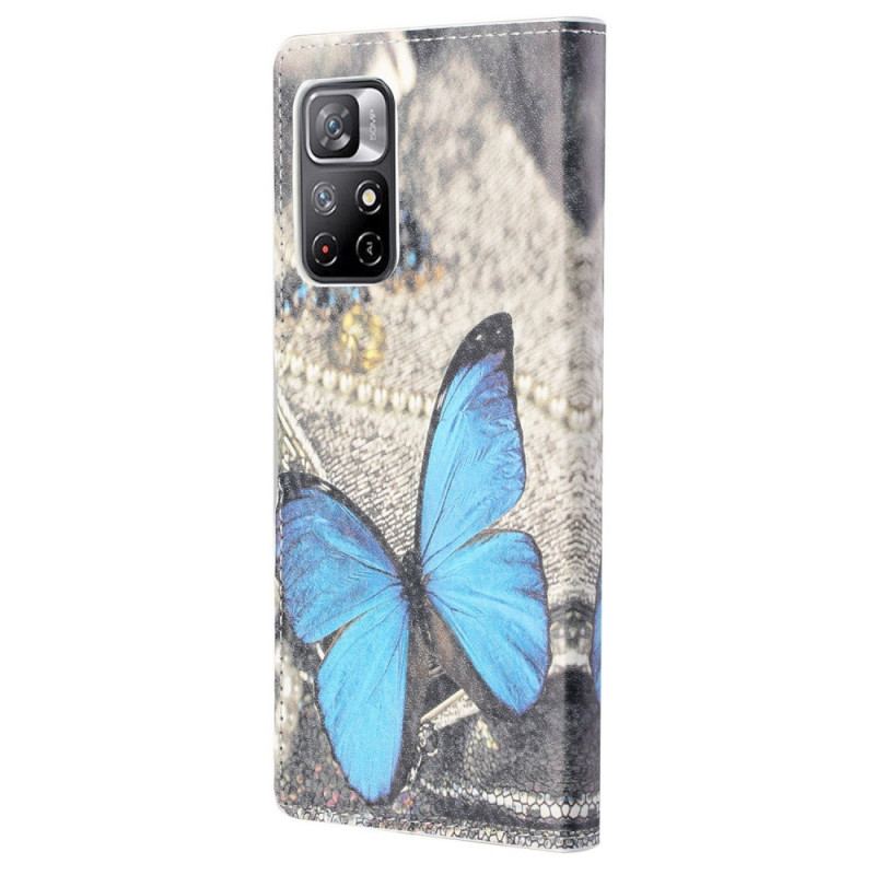 Housse Poco M4 Pro 5G Papillon Bleu