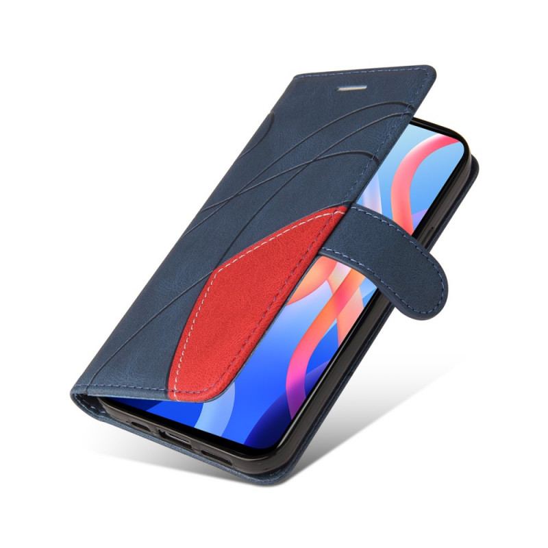 Housse Poco M4 Pro 5G Simili Cuir Bicolore Signature