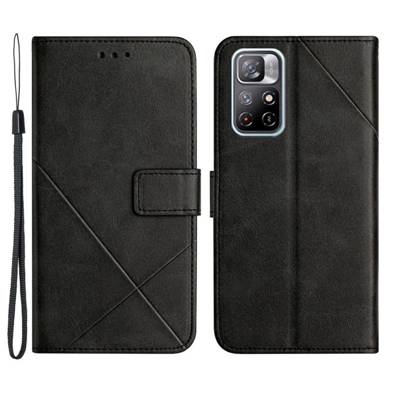 Housse Poco M4 Pro 5G Style Cuir Géo X Design