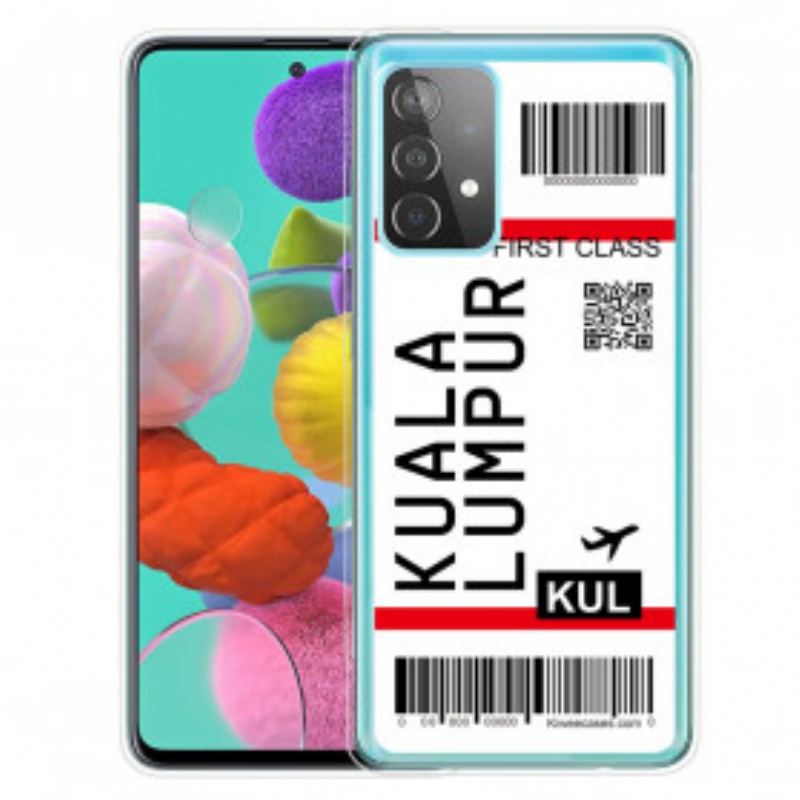 Coque Samsung Galaxy A52 4G / A52 5G / A52s 5G Boarding Pass to Kuala Lumpur