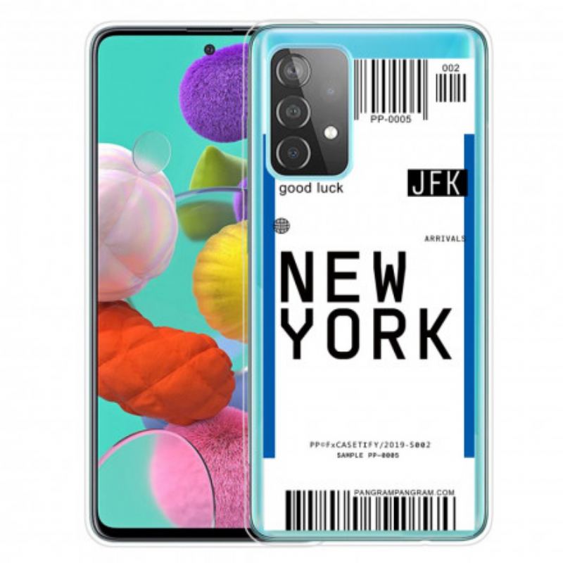 Coque Samsung Galaxy A52 4G / A52 5G / A52s 5G Boarding Pass to New York