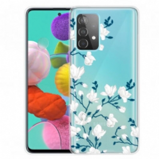 Coque Samsung Galaxy A52 4G / A52 5G / A52s 5G Fleurs Blanches