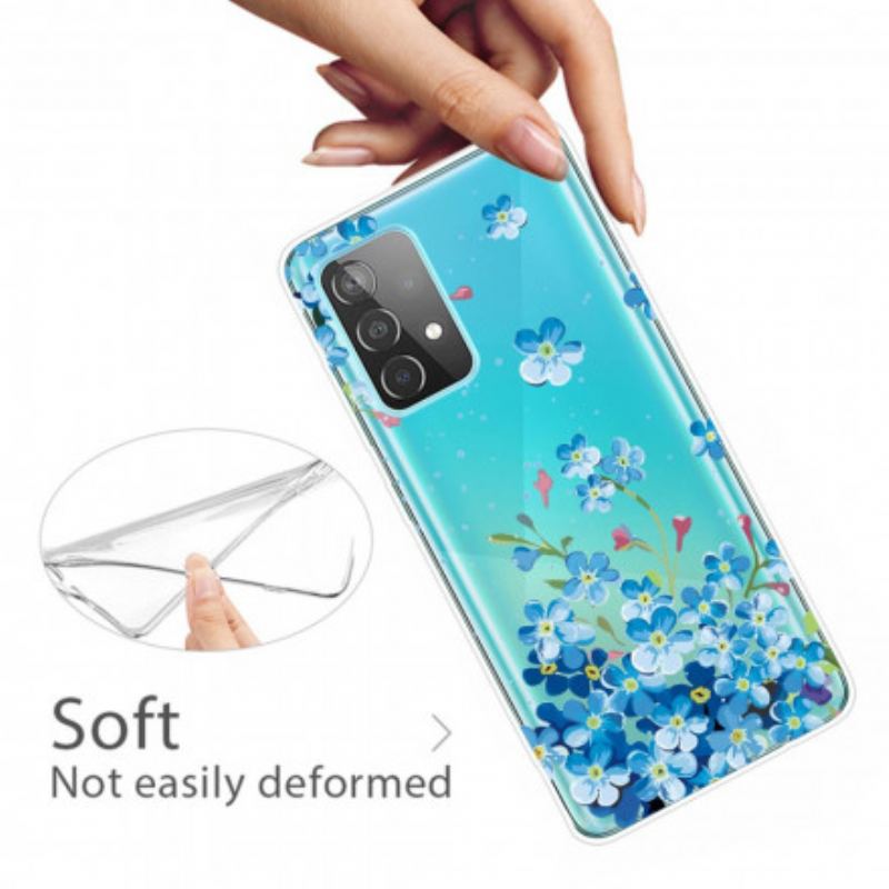 Coque Samsung Galaxy A52 4G / A52 5G / A52s 5G Fleurs Bleues