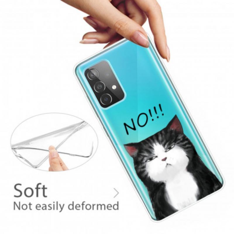 Coque Samsung Galaxy A52 4G / A52 5G / A52s 5G Le Chat Qui Dit Non