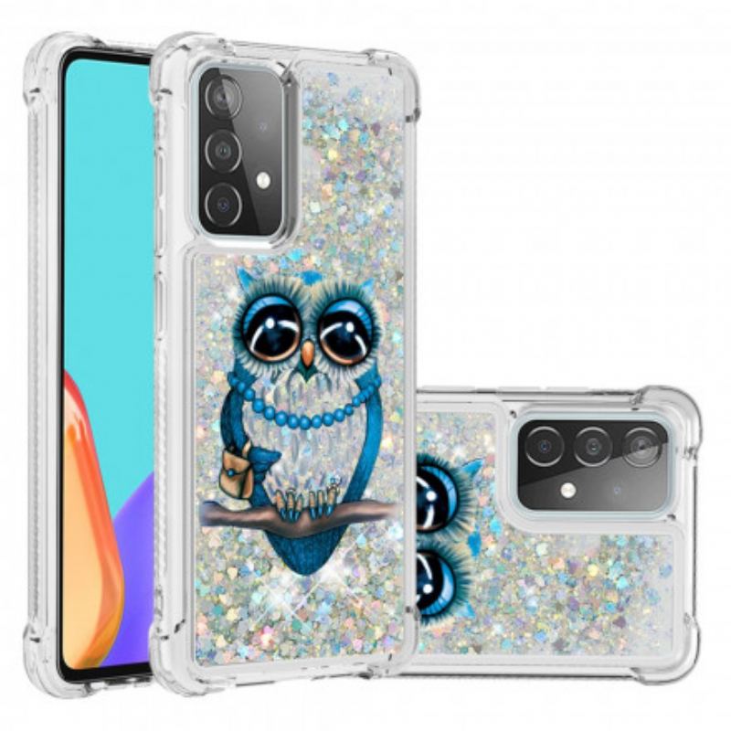 Coque Samsung Galaxy A52 4G / A52 5G / A52s 5G Miss Hibou Paillettes