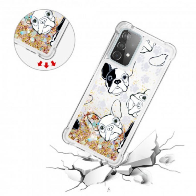 Coque Samsung Galaxy A52 4G / A52 5G / A52s 5G Mr Chien Paillettes