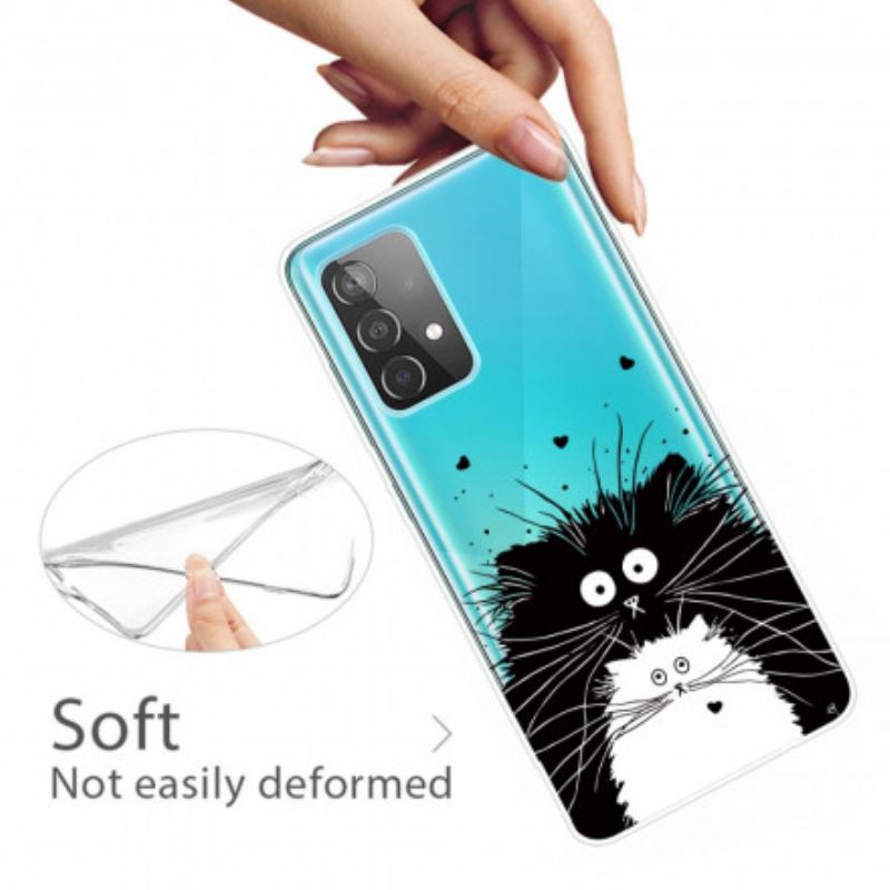 Coque Samsung Galaxy A52 4G / A52 5G / A52s 5G Regarde les Chats