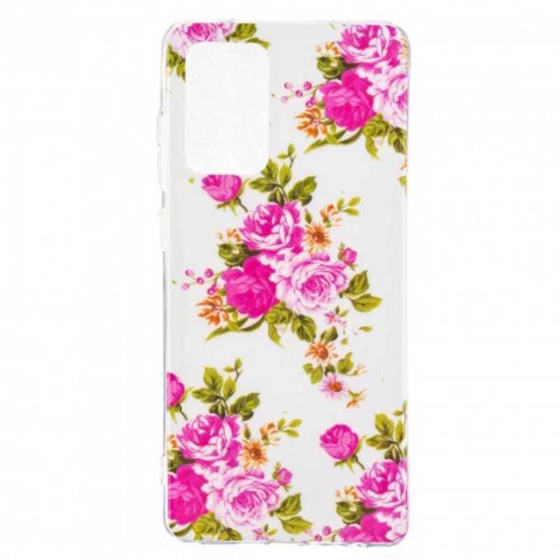 Coque Samsung Galaxy A52 4G / A52 5G / A52s 5G Série Floralies Fluorescente