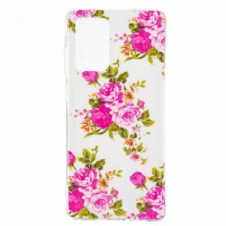 Coque Samsung Galaxy A52 4G / A52 5G / A52s 5G Série Floralies Fluorescente