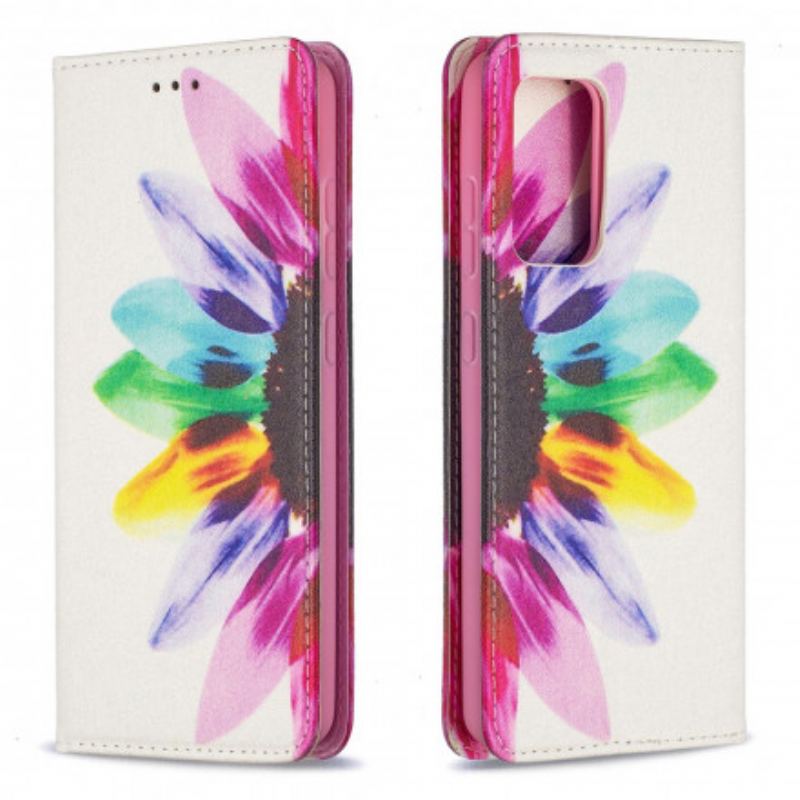 Flip Cover Samsung Galaxy A52 4G / A52 5G / A52s 5G Fleur Aquarelle