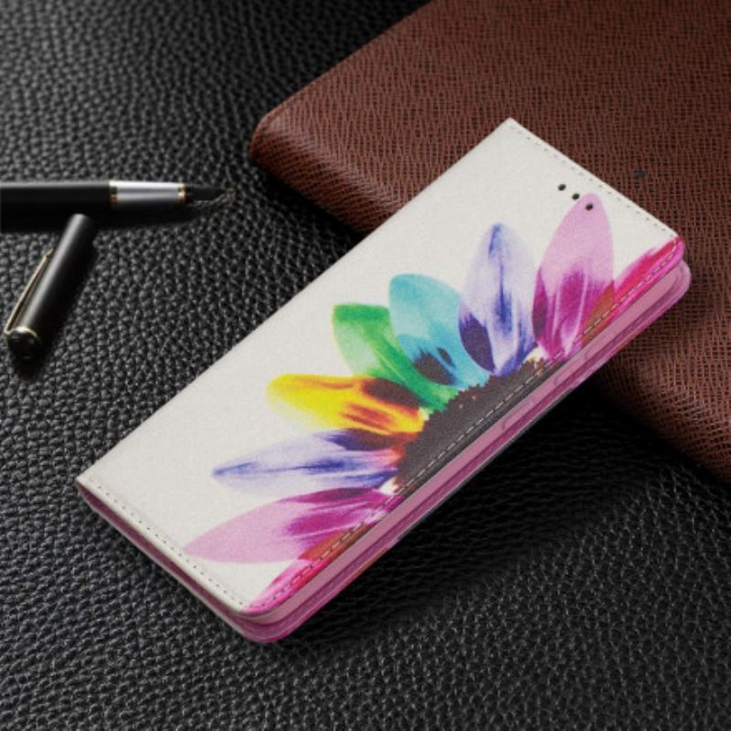 Flip Cover Samsung Galaxy A52 4G / A52 5G / A52s 5G Fleur Aquarelle