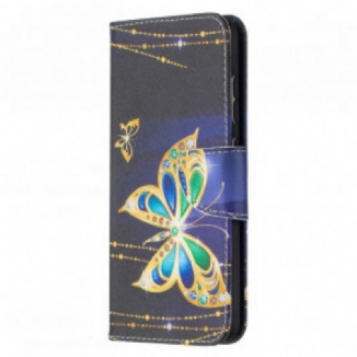 Housse Samsung Galaxy A52 4G / A52 5G / A52s 5G Papillons Dorés