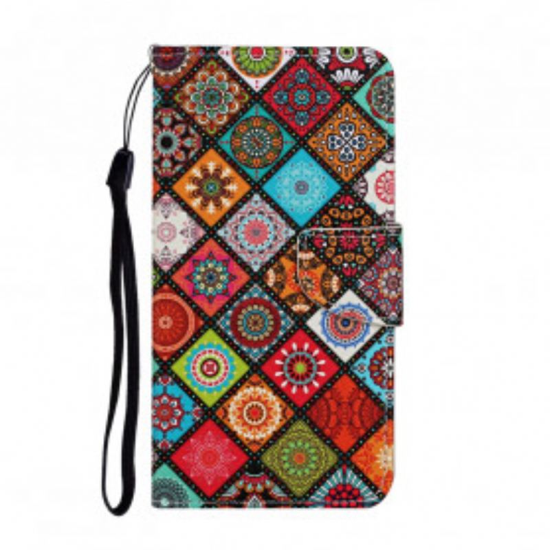 Housse Samsung Galaxy A52 4G / A52 5G / A52s 5G Patchwork Mandalas avec Lanière