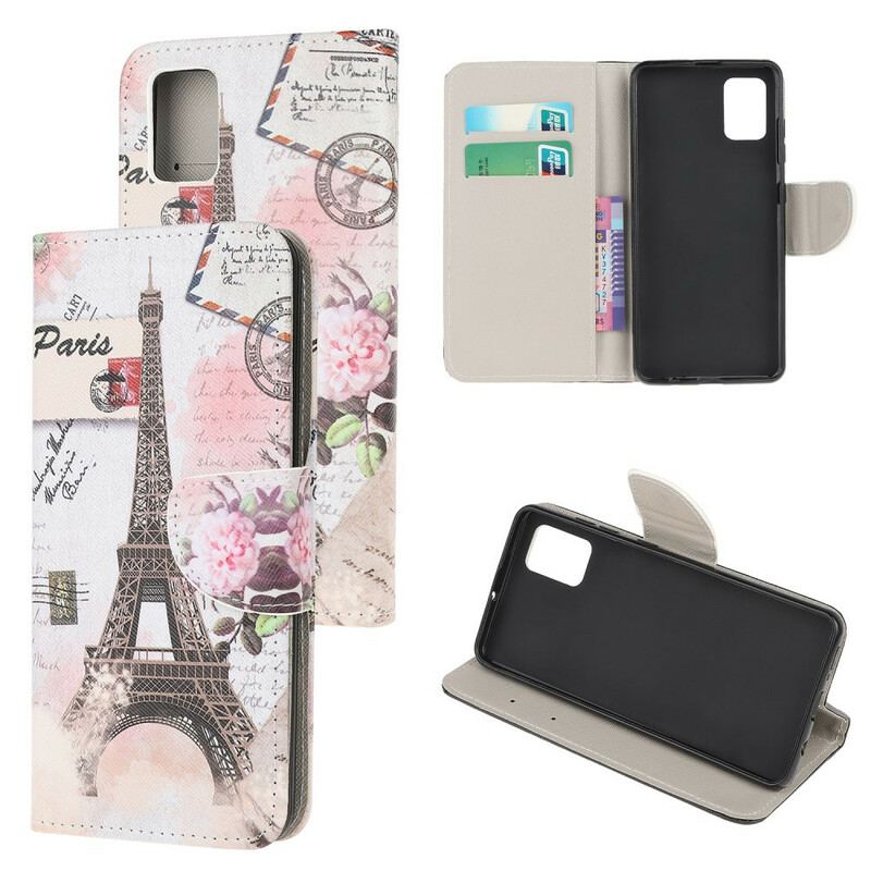 Housse Samsung Galaxy A52 4G / A52 5G / A52s 5G Tour Eiffel Rétro