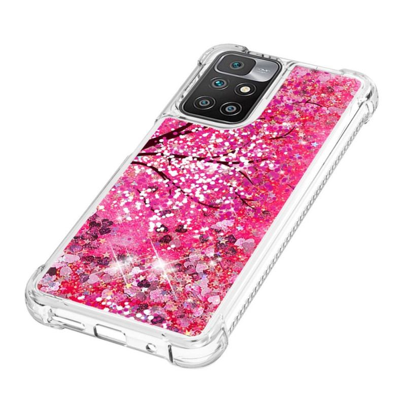 Coque Xiaomi Redmi 10 Arbre Paillettes