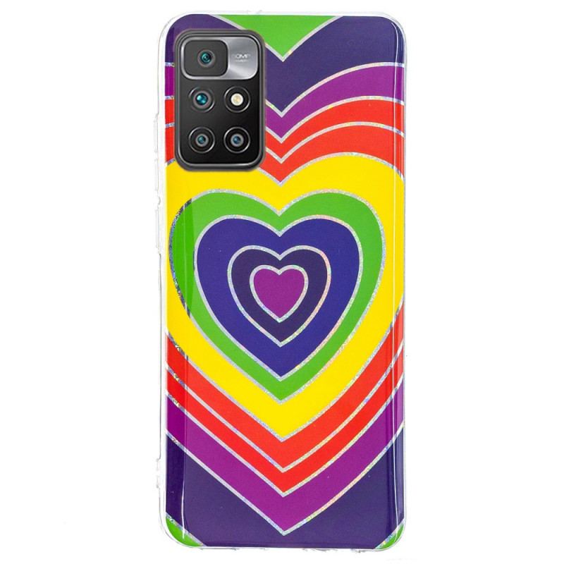 Coque Xiaomi Redmi 10 Coeur Psychédélique