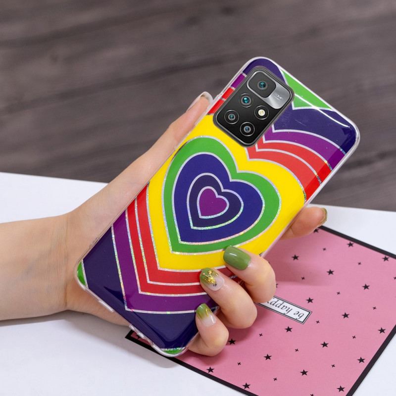 Coque Xiaomi Redmi 10 Coeur Psychédélique