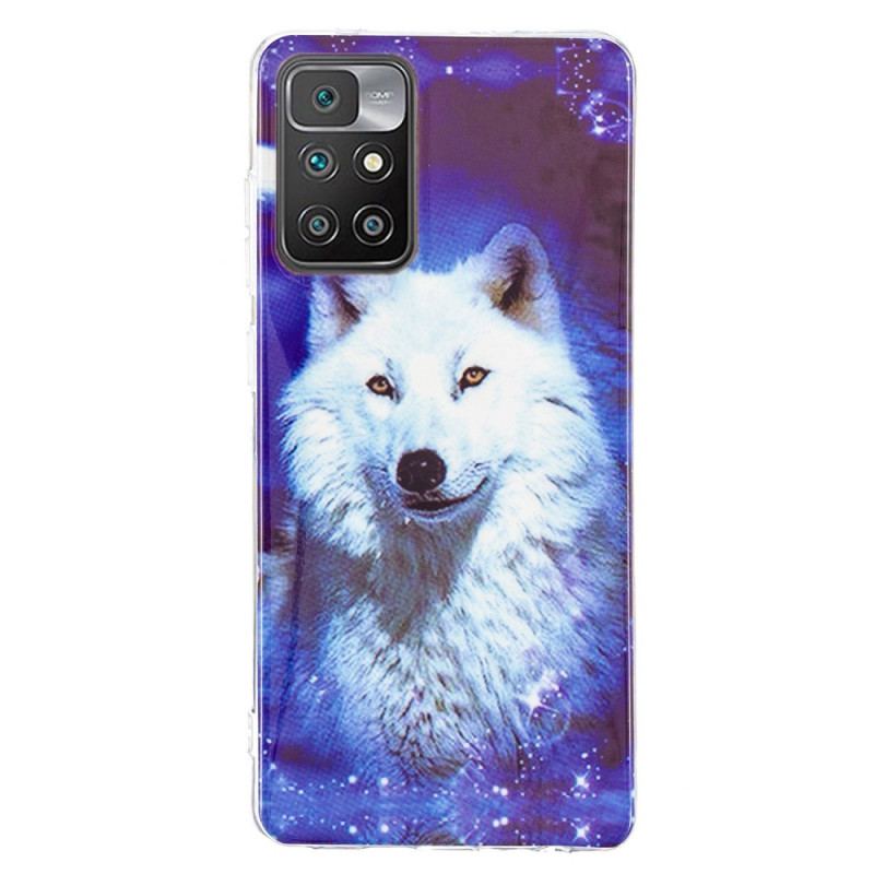 Coque Xiaomi Redmi 10 Loup Fluorescente