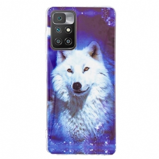 Coque Xiaomi Redmi 10 Loup Fluorescente