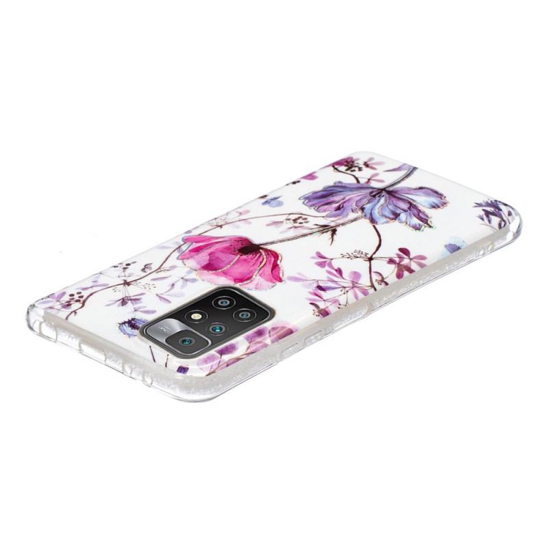 Coque Xiaomi Redmi 10 Marbrée Fleurs