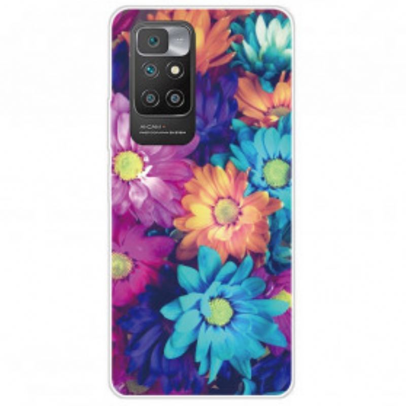 Coque Xiaomi Redmi 10 Marguerites Colorées