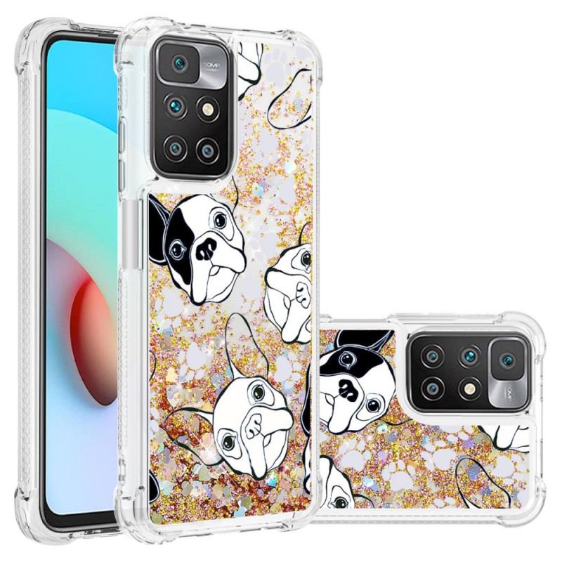 Coque Xiaomi Redmi 10 Mr Chien Paillettes