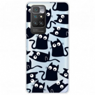 Coque Xiaomi Redmi 10 Multiples Chats Noirs