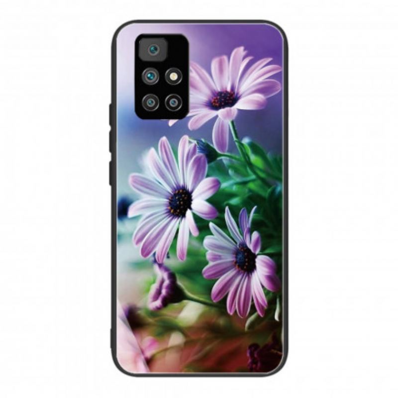 Coque Xiaomi Redmi 10 Verre Trempé Fleurs Réalistes