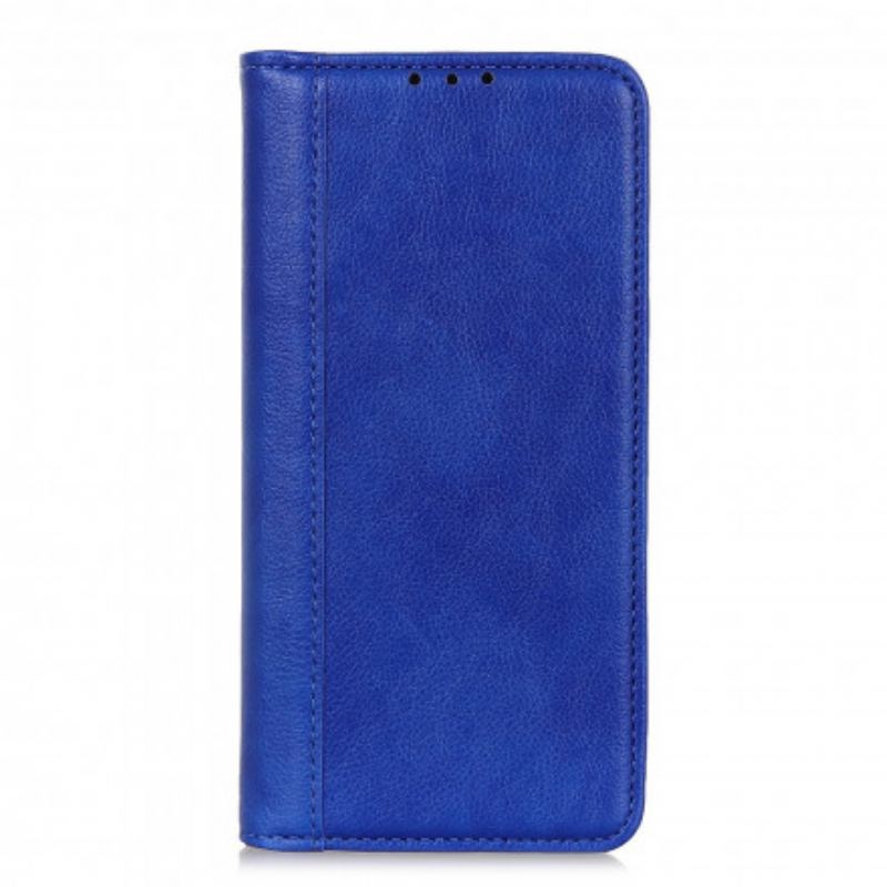 Flip Cover Xiaomi Redmi 10 Cuir Litchi Fendu Élégance