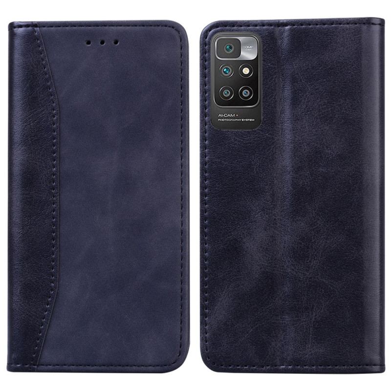 Flip Cover Xiaomi Redmi 10 Effet Cuir Business Bicolore