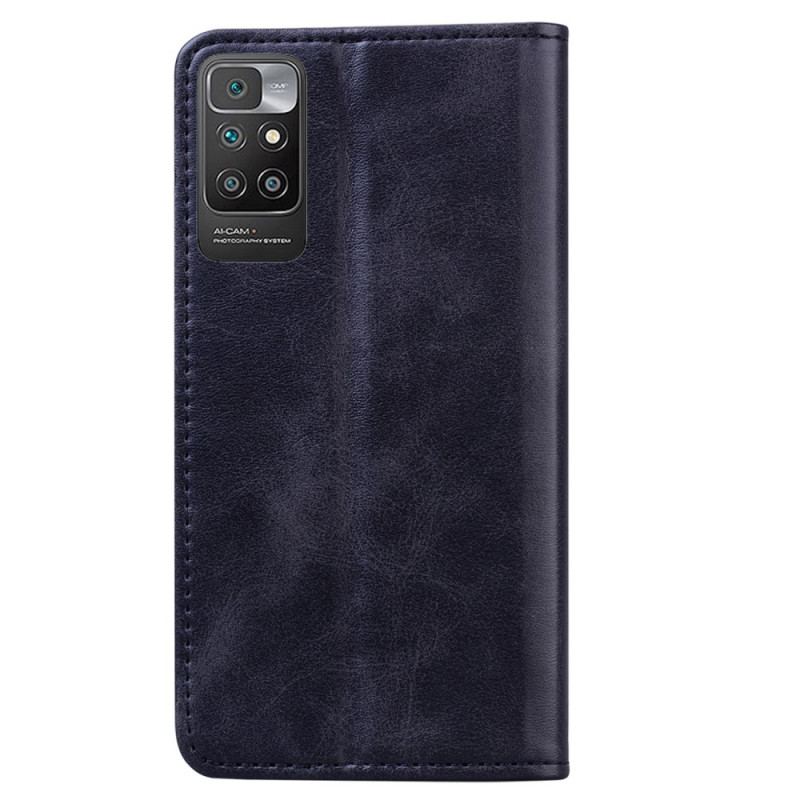 Flip Cover Xiaomi Redmi 10 Effet Cuir Business Bicolore