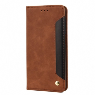 Flip Cover Xiaomi Redmi 10 Effet Cuir Business Bicolore