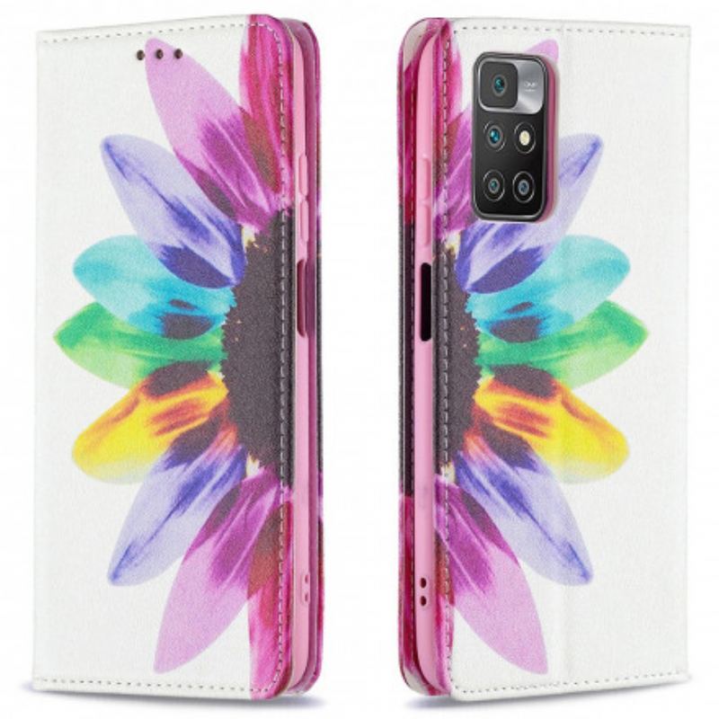 Flip Cover Xiaomi Redmi 10 Fleur Aquarelle