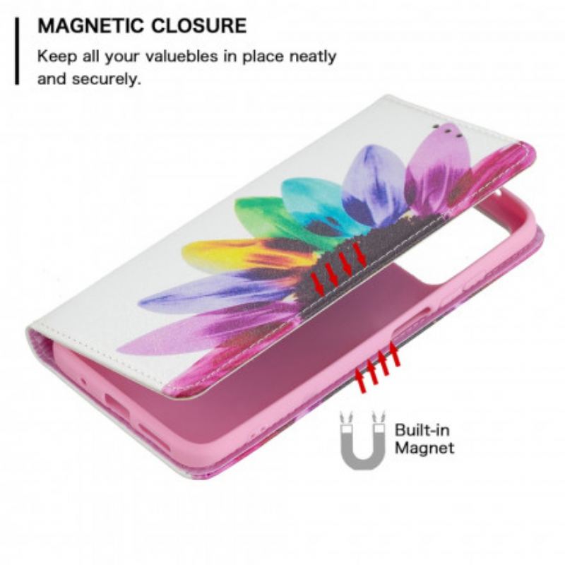 Flip Cover Xiaomi Redmi 10 Fleur Aquarelle