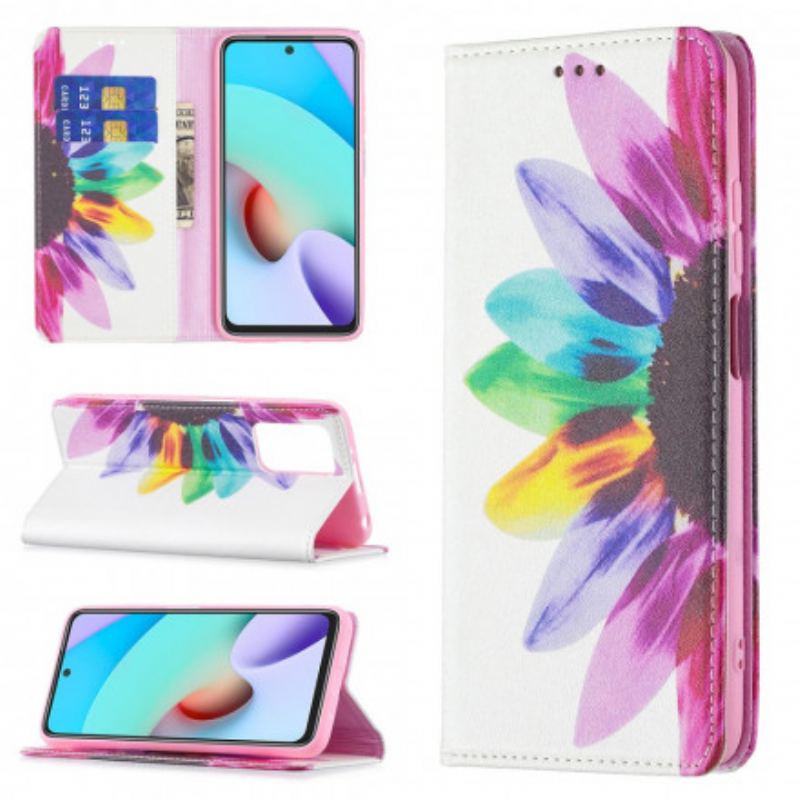 Flip Cover Xiaomi Redmi 10 Fleur Aquarelle