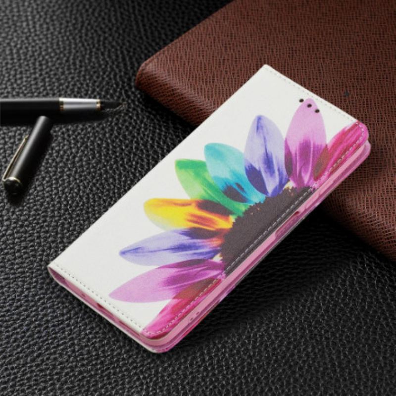 Flip Cover Xiaomi Redmi 10 Fleur Aquarelle