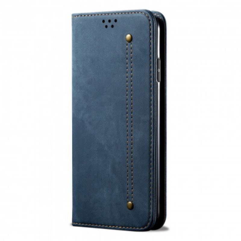 Flip Cover Xiaomi Redmi 10 Tissu Jeans