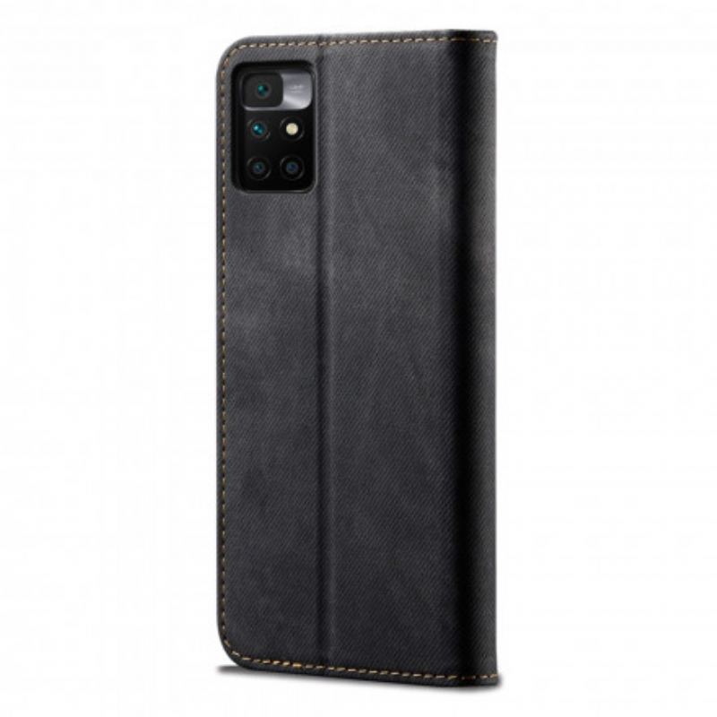 Flip Cover Xiaomi Redmi 10 Tissu Jeans