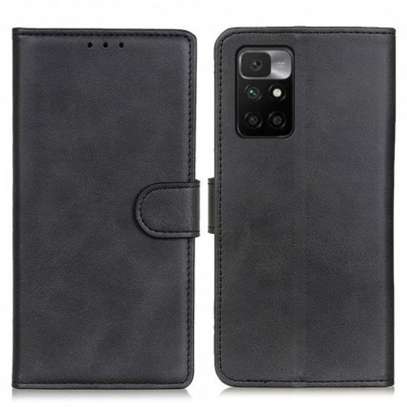 Housse Xiaomi Redmi 10 Effet Cuir Mat Rétro